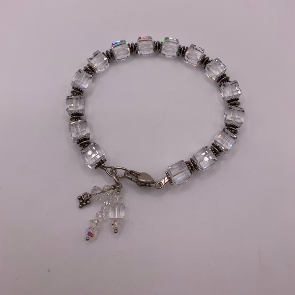 Jewelry - Vintage Swarovski Crystal sterling silver findings bracelet